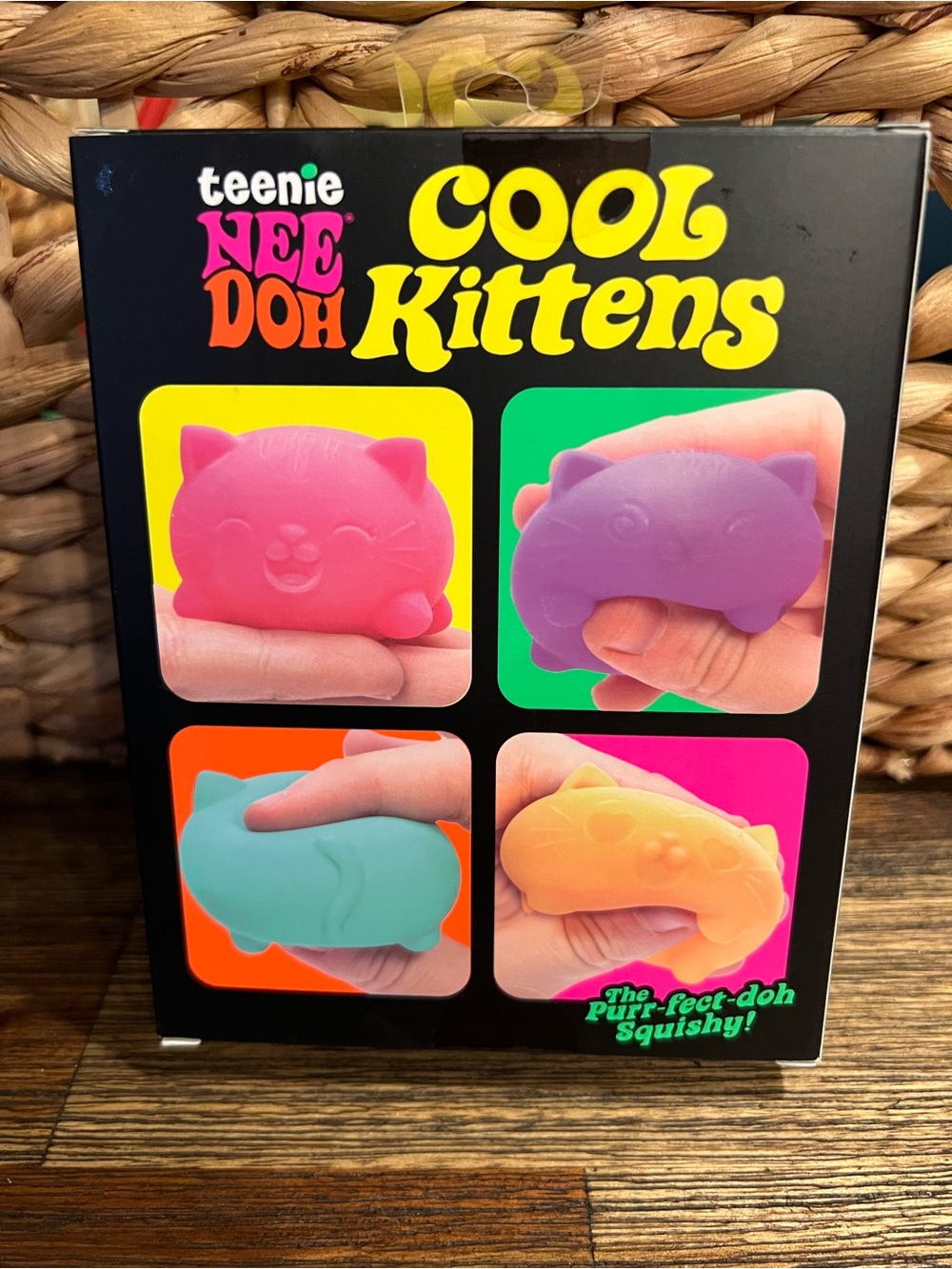 Authentic Teenie NeeDoh Cool Kittens Squishy Fidget Toys - 4 Pack - Picture 3 of 5